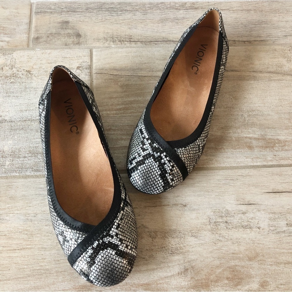 Vionic Caroll Ballet Flats Snakeskin